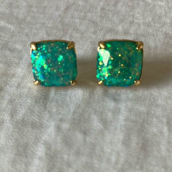Kate Spade: Green Sparkle Earrings- Gold tone - Picture 14 of 14